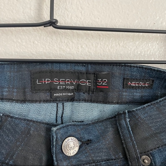 Lip Service Needle Plaid Jeans Size 32 - Picture 5 of 9